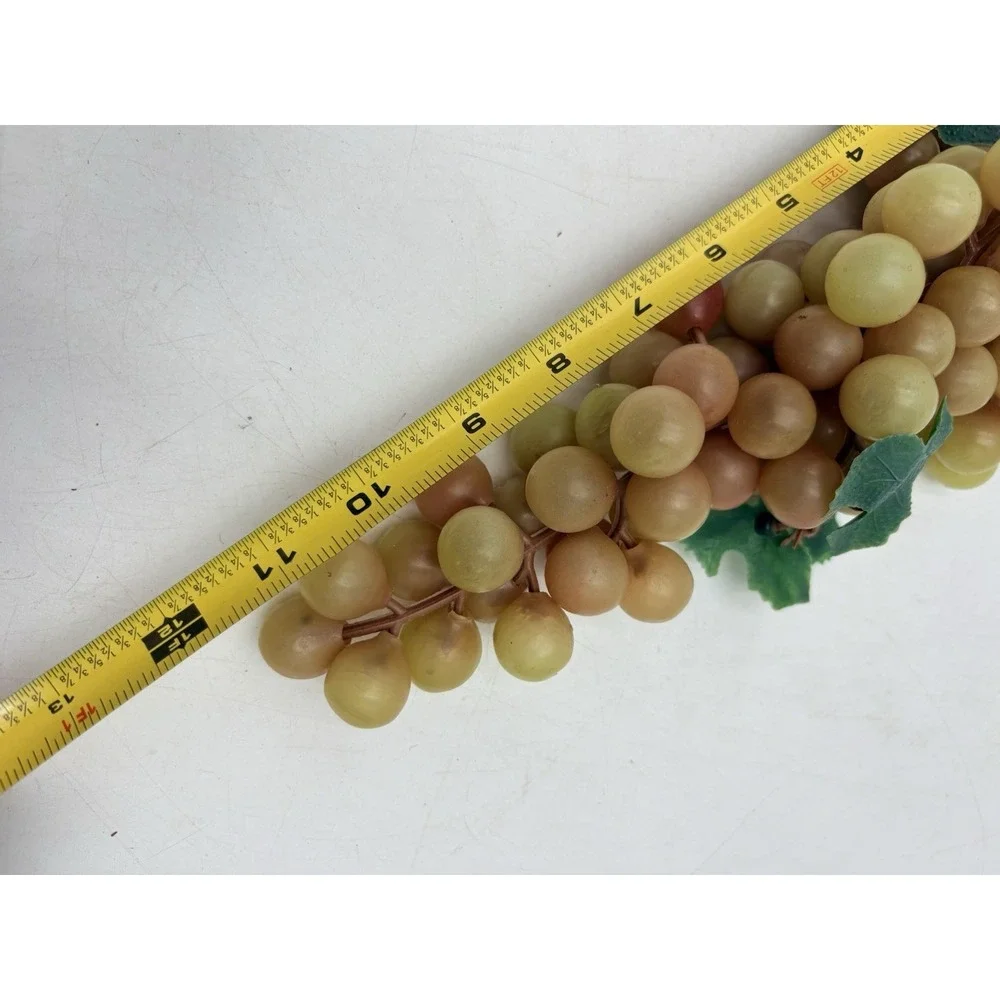 Vintage Rubber Grapes Clusters Lot 3 Red Green Amber Faux Fruit Kitchen Decor